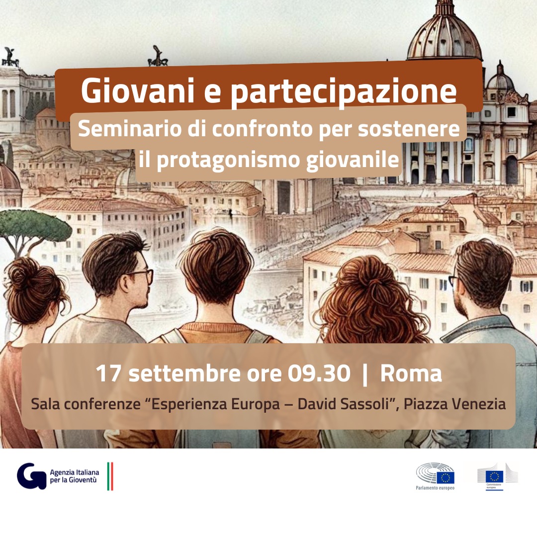 17 settembre: “Giovani e partecipazione. Seminario di confronto per sostenere il protagonismo giovanile”